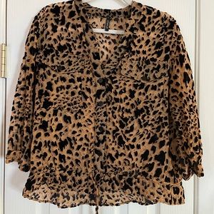 Ethyl Leopard Print Blouse